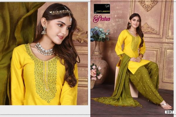 Manjeera Status Rayon Designer Festive Wear Ready Made Collection